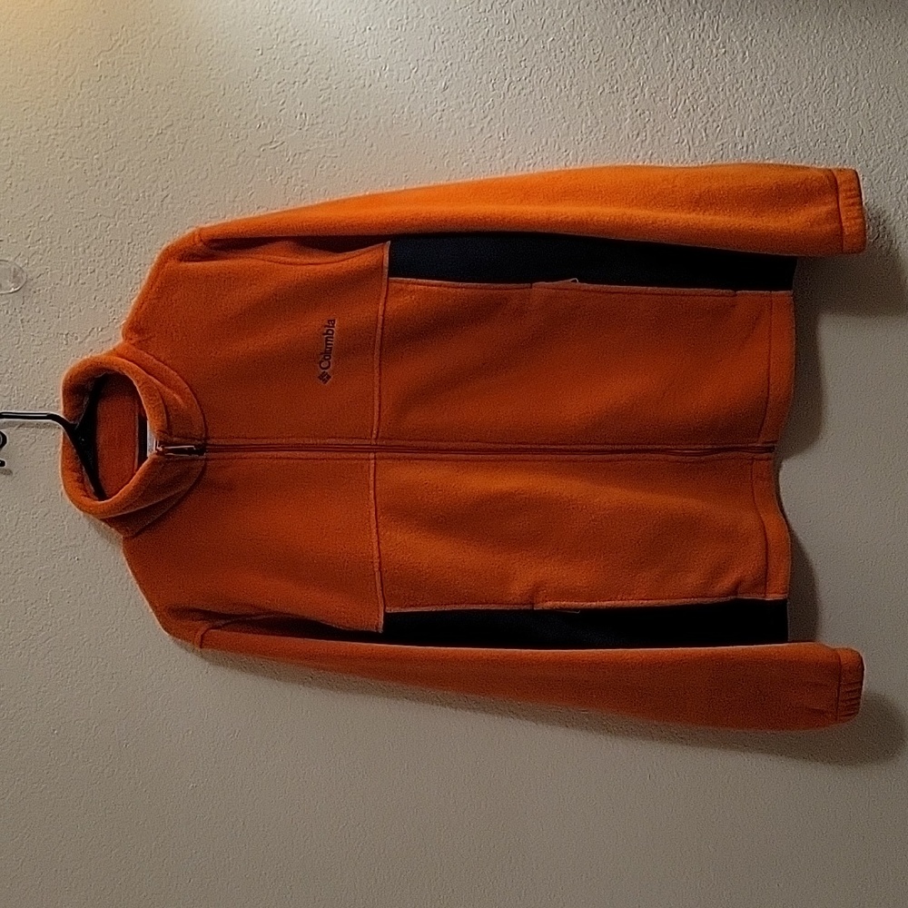 Columbia Fleece Jacket - Orange/Navy - Medium